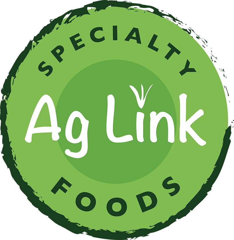 A green circle with the words specialty foods ag link in it.